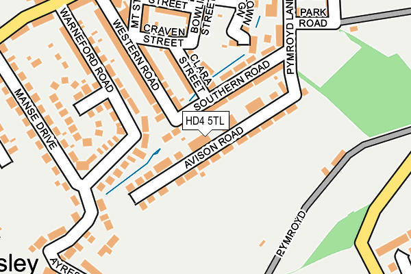 HD4 5TL map - OS OpenMap – Local (Ordnance Survey)