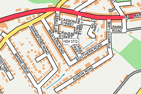 HD4 5TQ map - OS OpenMap – Local (Ordnance Survey)