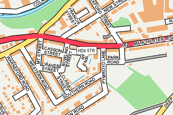 HD4 5TR map - OS OpenMap – Local (Ordnance Survey)