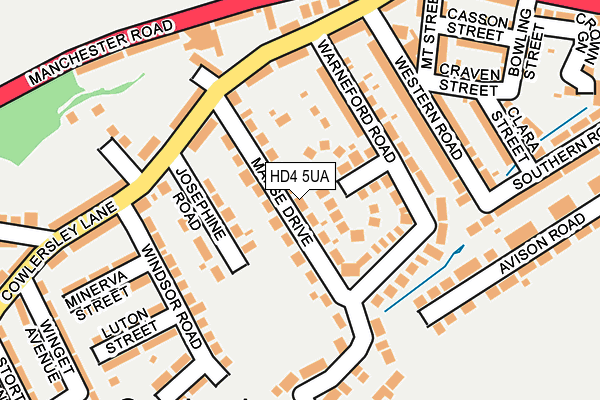 HD4 5UA map - OS OpenMap – Local (Ordnance Survey)