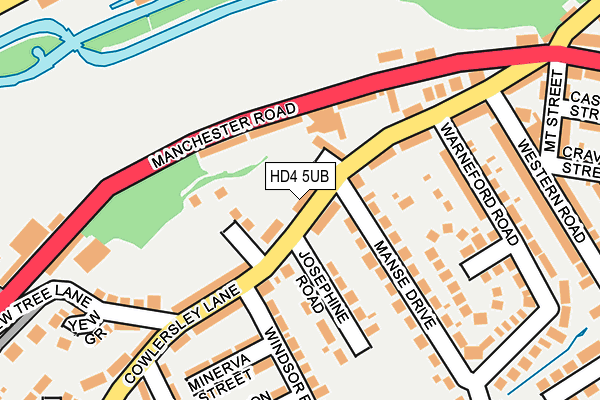 HD4 5UB map - OS OpenMap – Local (Ordnance Survey)