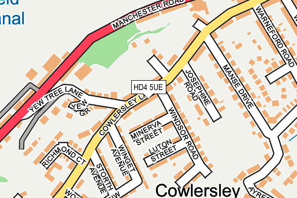 HD4 5UE map - OS OpenMap – Local (Ordnance Survey)