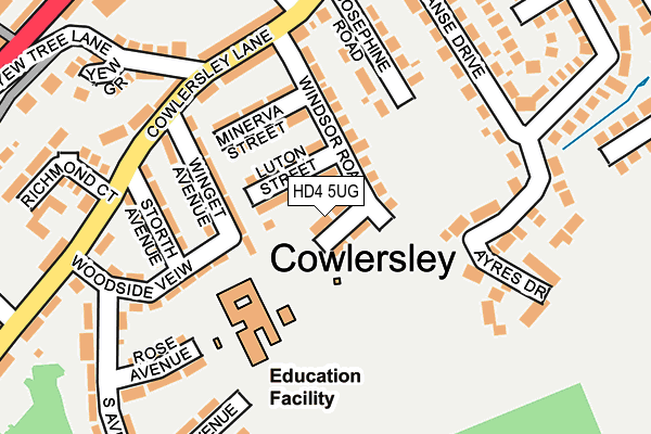 HD4 5UG map - OS OpenMap – Local (Ordnance Survey)