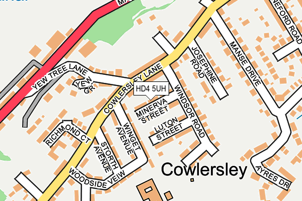 HD4 5UH map - OS OpenMap – Local (Ordnance Survey)