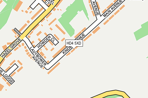 HD4 5XD map - OS OpenMap – Local (Ordnance Survey)