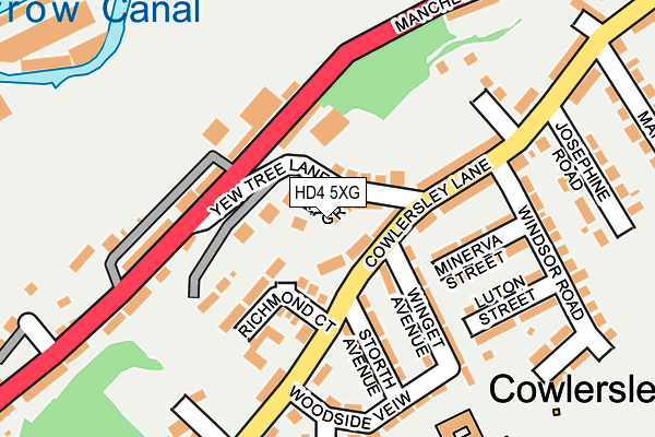 HD4 5XG map - OS OpenMap – Local (Ordnance Survey)