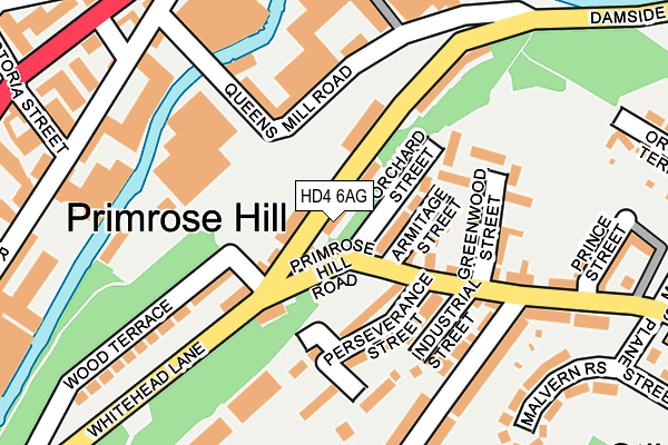 HD4 6AG map - OS OpenMap – Local (Ordnance Survey)