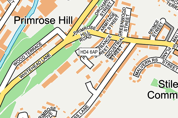 HD4 6AP map - OS OpenMap – Local (Ordnance Survey)