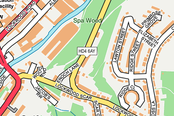HD4 6AY map - OS OpenMap – Local (Ordnance Survey)