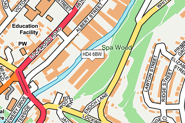HD4 6BW map - OS OpenMap – Local (Ordnance Survey)