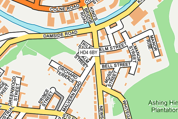 HD4 6BY map - OS OpenMap – Local (Ordnance Survey)