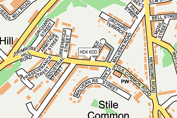 HD4 6DD map - OS OpenMap – Local (Ordnance Survey)