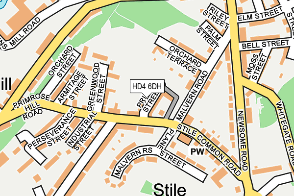 HD4 6DH map - OS OpenMap – Local (Ordnance Survey)