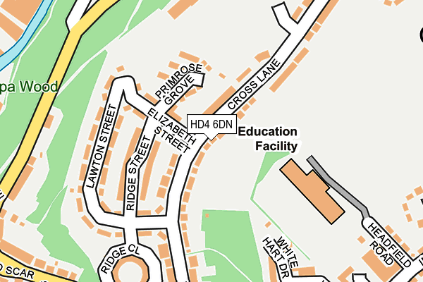 HD4 6DN map - OS OpenMap – Local (Ordnance Survey)