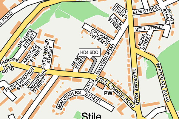 HD4 6DQ map - OS OpenMap – Local (Ordnance Survey)