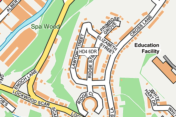 HD4 6DR map - OS OpenMap – Local (Ordnance Survey)