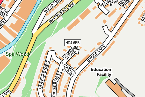 HD4 6EB map - OS OpenMap – Local (Ordnance Survey)