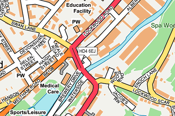 HD4 6EJ map - OS OpenMap – Local (Ordnance Survey)