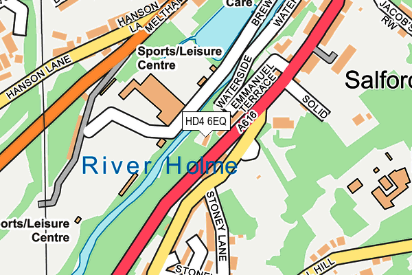 HD4 6EQ map - OS OpenMap – Local (Ordnance Survey)