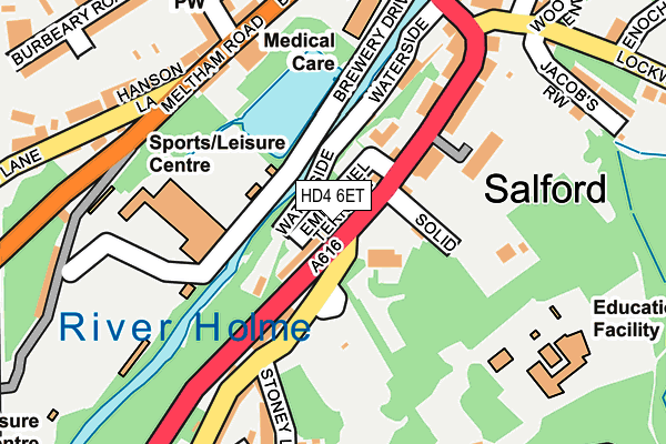 HD4 6ET map - OS OpenMap – Local (Ordnance Survey)