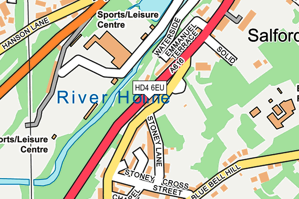 HD4 6EU map - OS OpenMap – Local (Ordnance Survey)