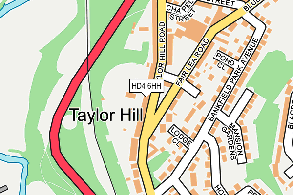 HD4 6HH map - OS OpenMap – Local (Ordnance Survey)