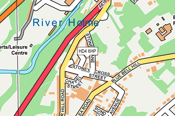 HD4 6HP map - OS OpenMap – Local (Ordnance Survey)