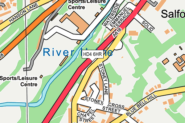 HD4 6HR map - OS OpenMap – Local (Ordnance Survey)