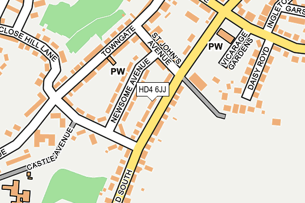 HD4 6JJ map - OS OpenMap – Local (Ordnance Survey)