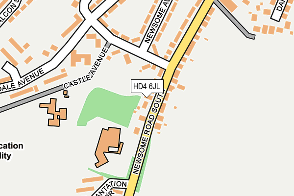 HD4 6JL map - OS OpenMap – Local (Ordnance Survey)