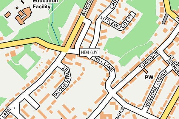 HD4 6JY map - OS OpenMap – Local (Ordnance Survey)