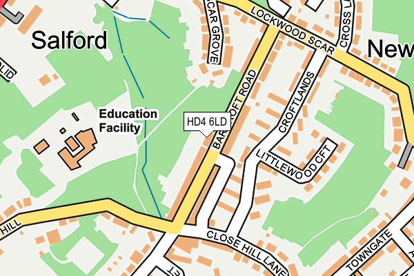 HD4 6LD map - OS OpenMap – Local (Ordnance Survey)