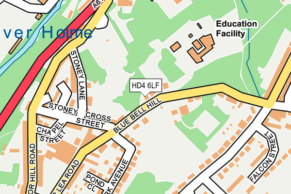 HD4 6LF map - OS OpenMap – Local (Ordnance Survey)