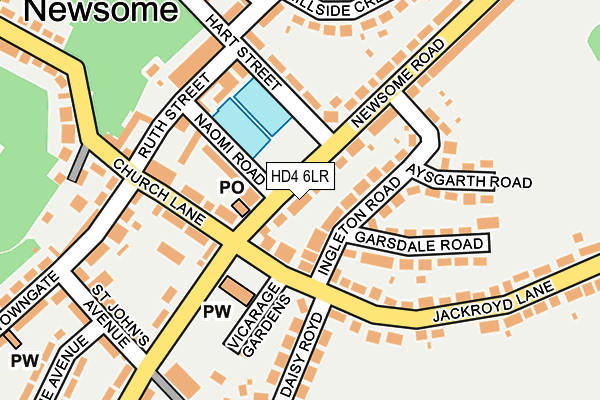 HD4 6LR map - OS OpenMap – Local (Ordnance Survey)