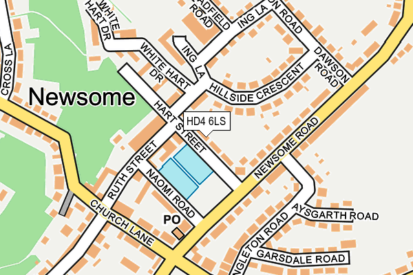 HD4 6LS map - OS OpenMap – Local (Ordnance Survey)