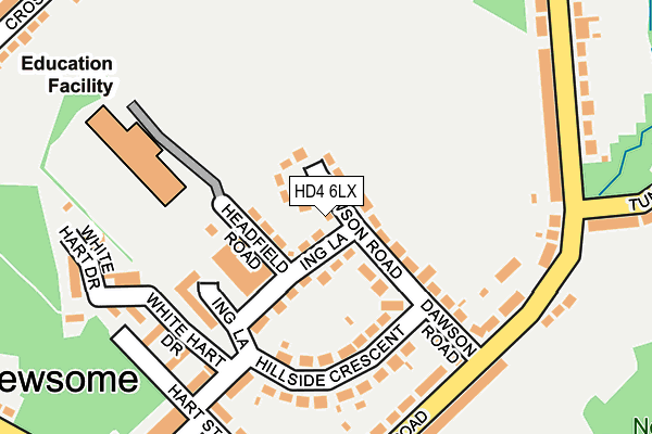 HD4 6LX map - OS OpenMap – Local (Ordnance Survey)