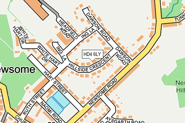 HD4 6LY map - OS OpenMap – Local (Ordnance Survey)