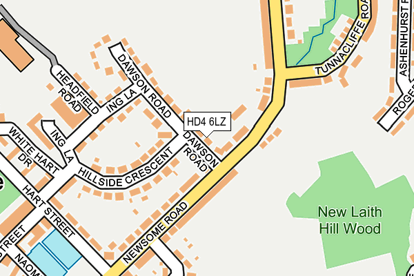 HD4 6LZ map - OS OpenMap – Local (Ordnance Survey)