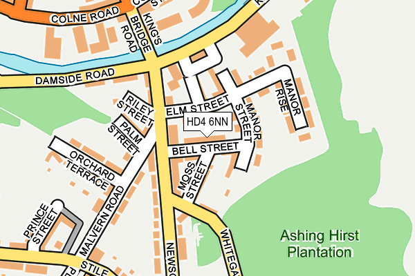 HD4 6NN map - OS OpenMap – Local (Ordnance Survey)