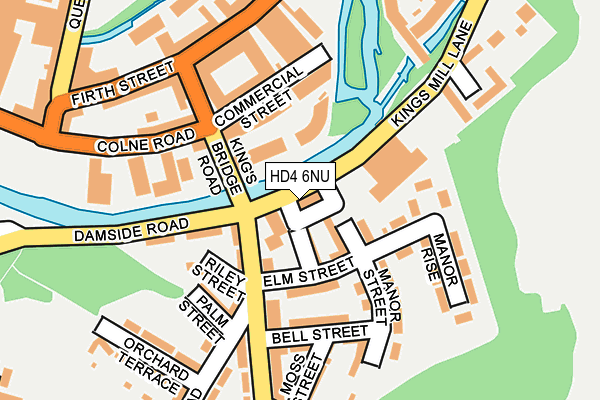 HD4 6NU map - OS OpenMap – Local (Ordnance Survey)