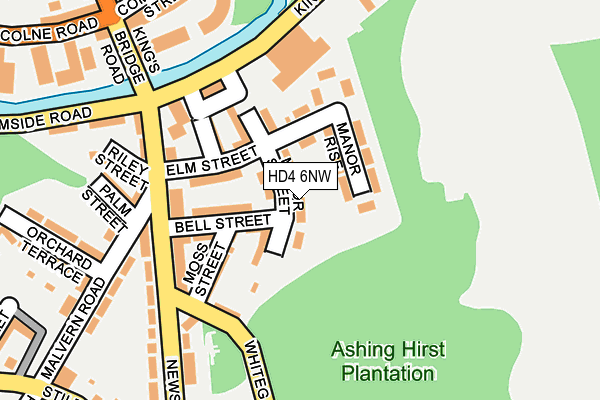 HD4 6NW map - OS OpenMap – Local (Ordnance Survey)