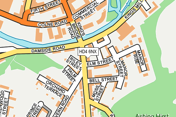 HD4 6NX map - OS OpenMap – Local (Ordnance Survey)