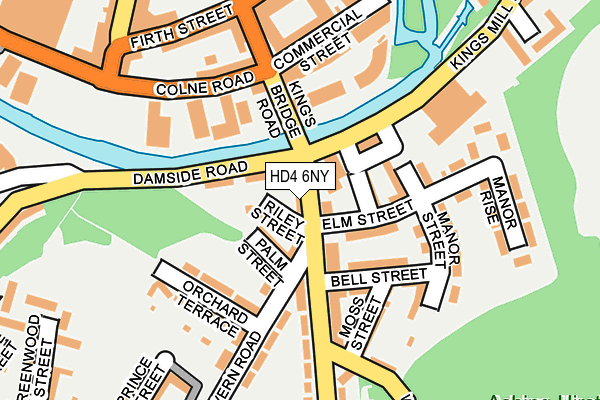 HD4 6NY map - OS OpenMap – Local (Ordnance Survey)