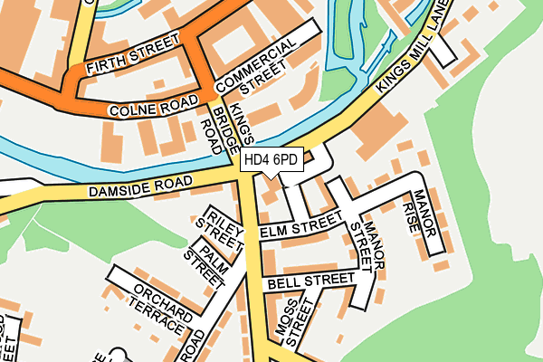 HD4 6PD map - OS OpenMap – Local (Ordnance Survey)