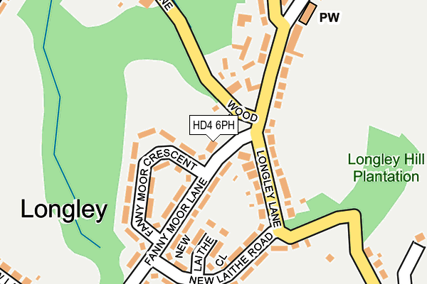 HD4 6PH map - OS OpenMap – Local (Ordnance Survey)