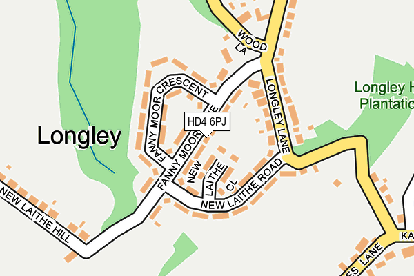 HD4 6PJ map - OS OpenMap – Local (Ordnance Survey)