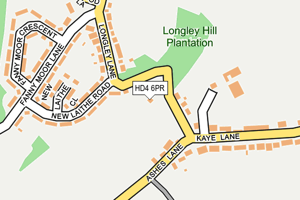 HD4 6PR map - OS OpenMap – Local (Ordnance Survey)