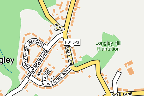 HD4 6PS map - OS OpenMap – Local (Ordnance Survey)