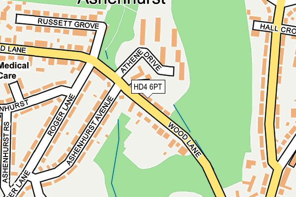 HD4 6PT map - OS OpenMap – Local (Ordnance Survey)