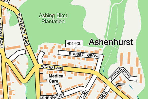 HD4 6QL map - OS OpenMap – Local (Ordnance Survey)